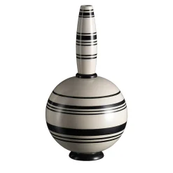Vaso Ampula bianco e nero di Ugo La Pietra