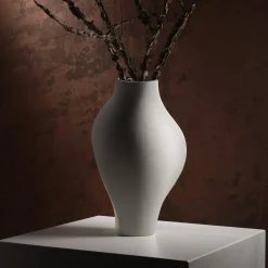 Vaso Anfora Augusta in porcellana bianca