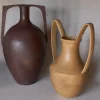 Vaso Anfora 3 in Ceramica Marrone