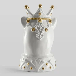 Vaso Animalier Puma Bianco in ceramica