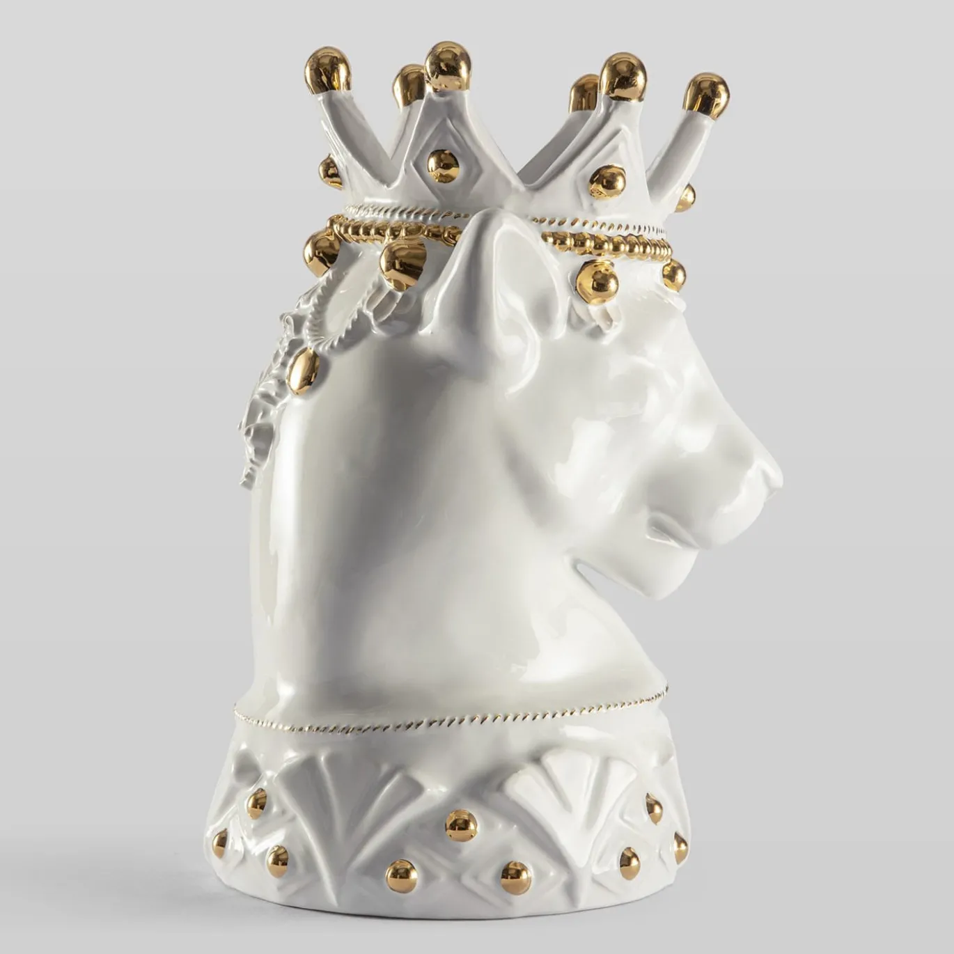 Vaso Animalier Puma Bianco in ceramica