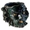 Vaso antropomorfo verde scuro Orlando Furioso
