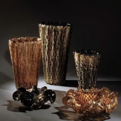 Vaso Aureum Aurati nero e oro