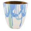 Vaso azzurro e oro