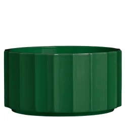 Vaso basso in ceramica verde Column di Objects Of Common Interest