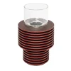 Vaso basso in velluto bicolore
