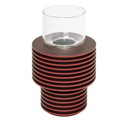 Vaso basso in velluto bicolore