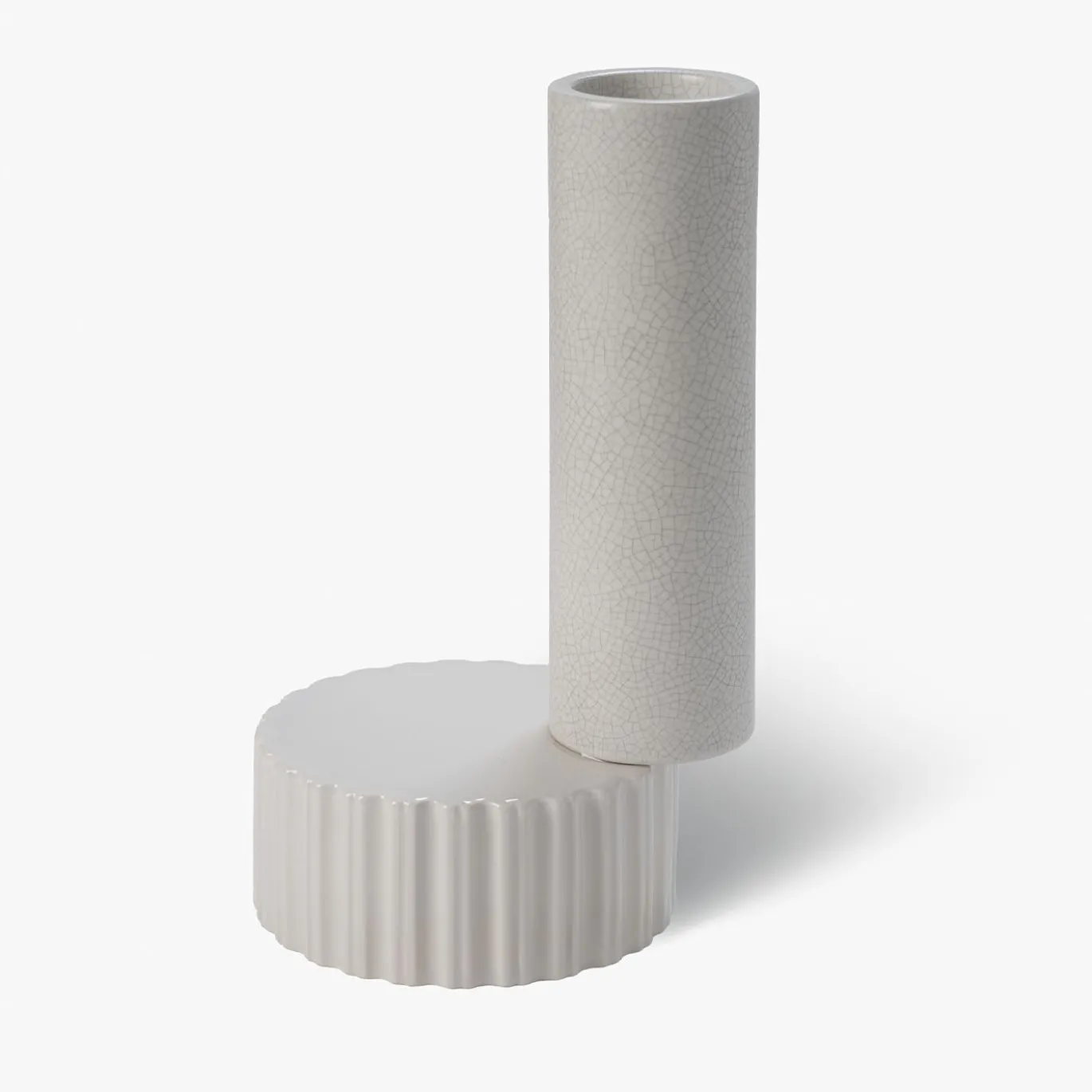 Vaso bianco a 2 elementi di Quincoces-Dragò