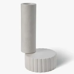 Vaso bianco a 2 elementi di Quincoces-Dragò