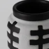 Vaso bianco opaco strutturato