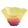 Vaso Big Surprise 2 piccolo in resina giallo e rosa di Gaetano Pesce