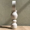 Vaso B29 in ceramica bianca grezza