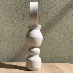Vaso B29 in ceramica bianca grezza