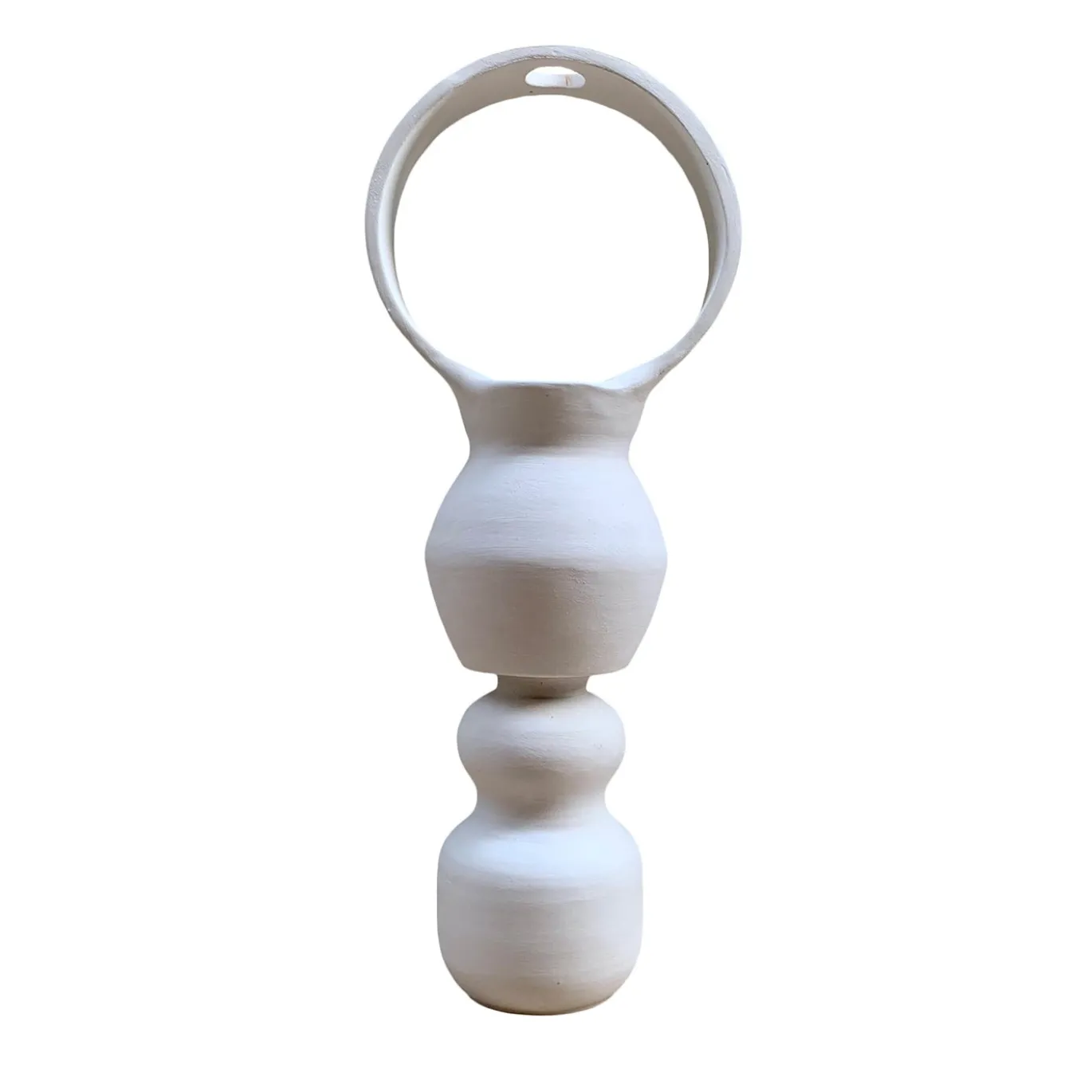 Vaso B29 in ceramica bianca grezza