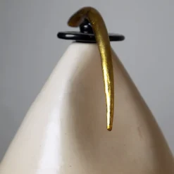 Vaso Bird in gres bianco con coperchio