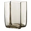 Vaso Bosco Small Flounced marrone chiaro di Carlo Moretti