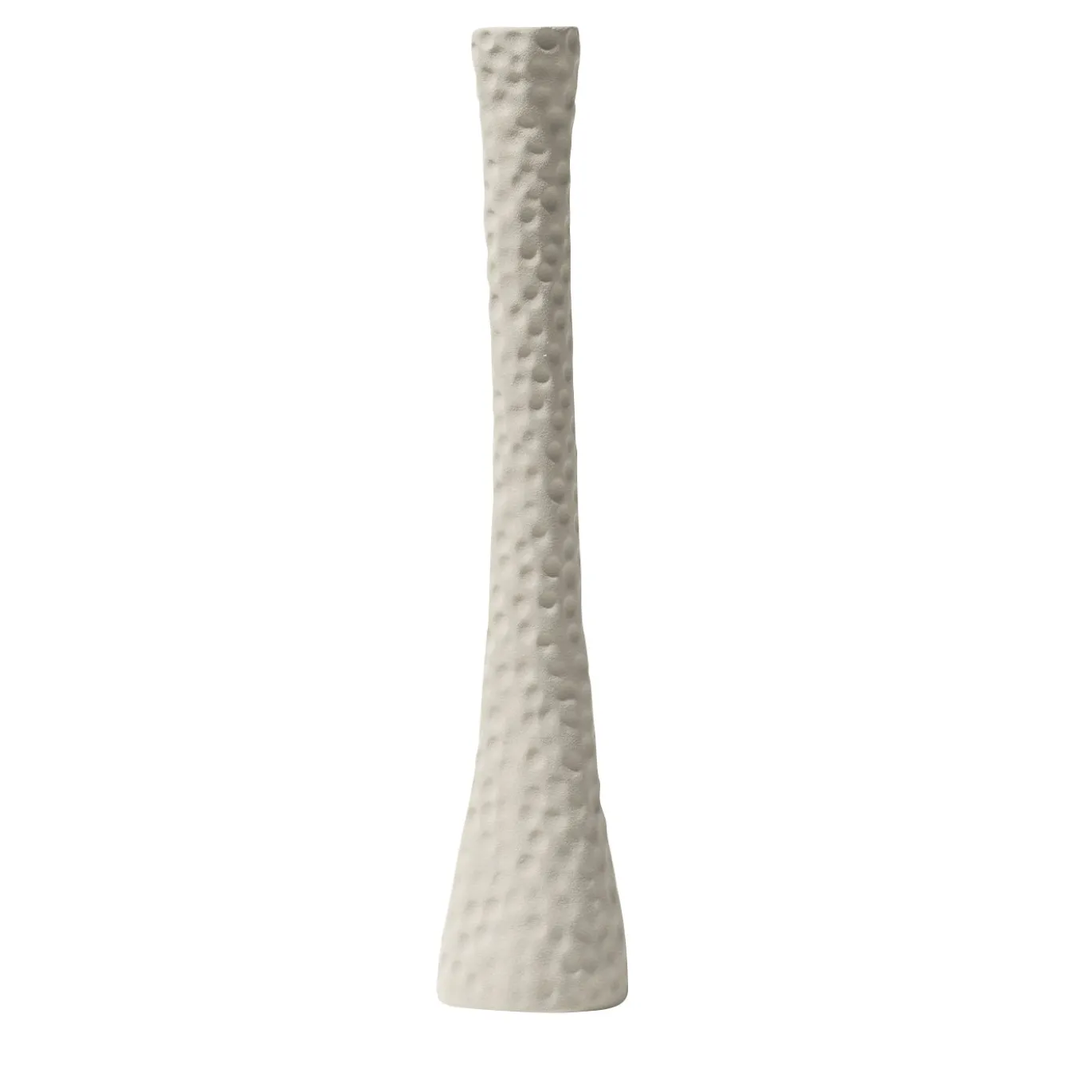 Vaso-Candeliere Epsilon in ceramica grigio perla opaco