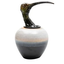 Vaso Canopo Ibis bianco e nero