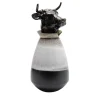 Vaso Canopo Toro bianco e nero