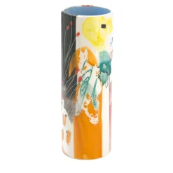 Vaso Cilindrico in Ceramica Policroma Burano Monolith