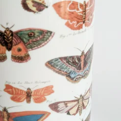 Vaso cilindrico in porcellana Butterflies