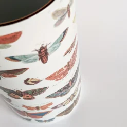 Vaso cilindrico in porcellana Butterflies