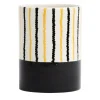 Vaso cilindrico Zeno nero e giallo