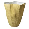 Vaso-Ciotola Alto Cartoccio E11/Senape Chiaro