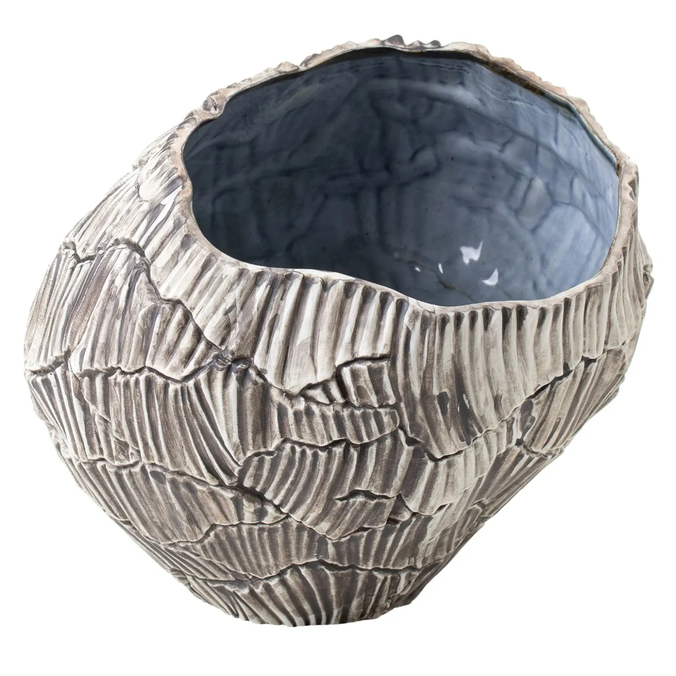 Vaso Ciotola Decorativa Zefiro Rock in Porcellana