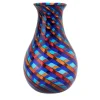 Vaso classico con filigrana blu e rossa di Angelo Ballarin