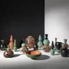 Vaso Cléola nero opaco e rame ossidato di Jean-Christoph Clair