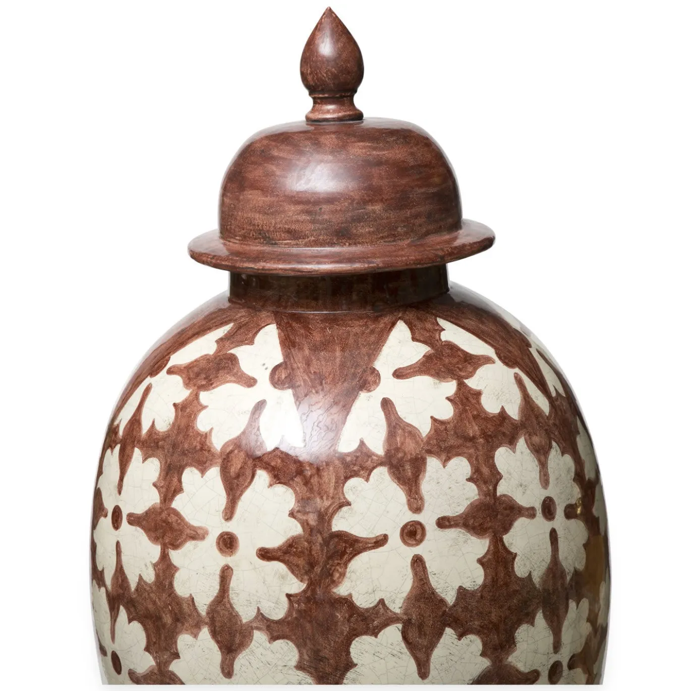 Vaso Clyde con decoro fiori bianchi