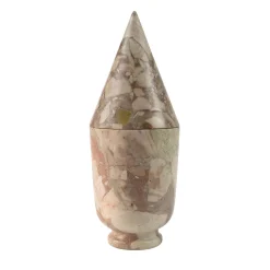 Vaso con coperchio Itineranti 4 in Marmo