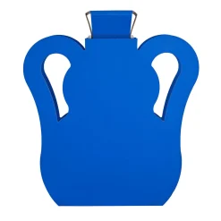 Vaso con coperchio OTTO Majorelle Blue Limited Edition con manici a onda in pelle