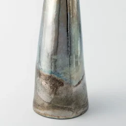 Vaso Conico in Ceramica Policroma Sole Notturno di Nino Basso #1