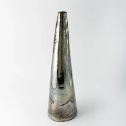 Vaso Conico in Ceramica Policroma Sole Notturno di Nino Basso #1