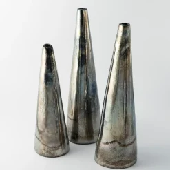 Vaso Conico in Ceramica Policroma Sole Notturno di Nino Basso #1