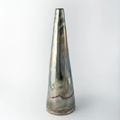 Vaso Conico in Ceramica Policroma Sole Notturno di Nino Basso #1