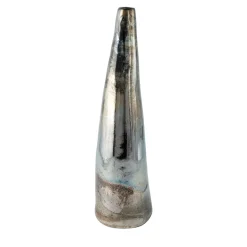Vaso Conico in Ceramica Policroma Sole Notturno di Nino Basso #1