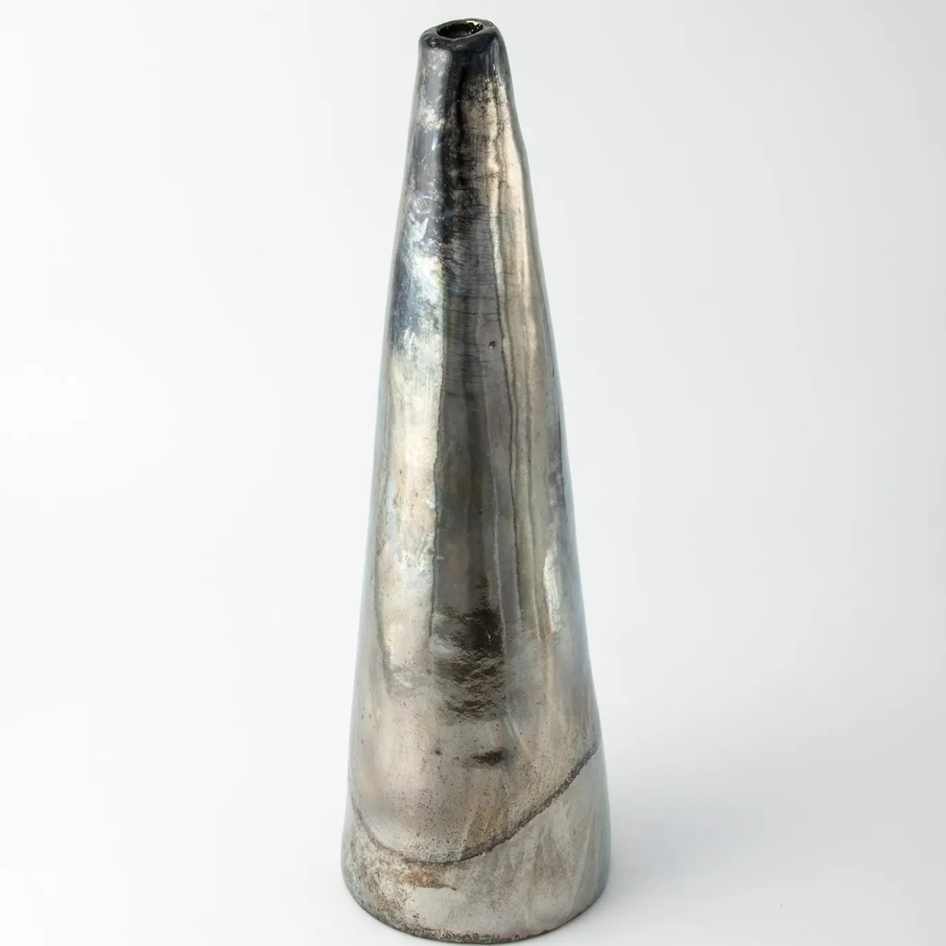 Vaso Conico in Ceramica Policroma Sole Notturno di Nino Basso #3
