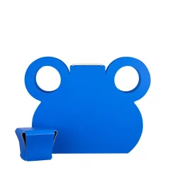 Vaso con manico rotondo in pelle OTTO Majorelle Blue, edizione limitata, con coperchio