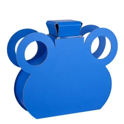 Vaso con manico rotondo in pelle OTTO Majorelle Blue, edizione limitata, con coperchio