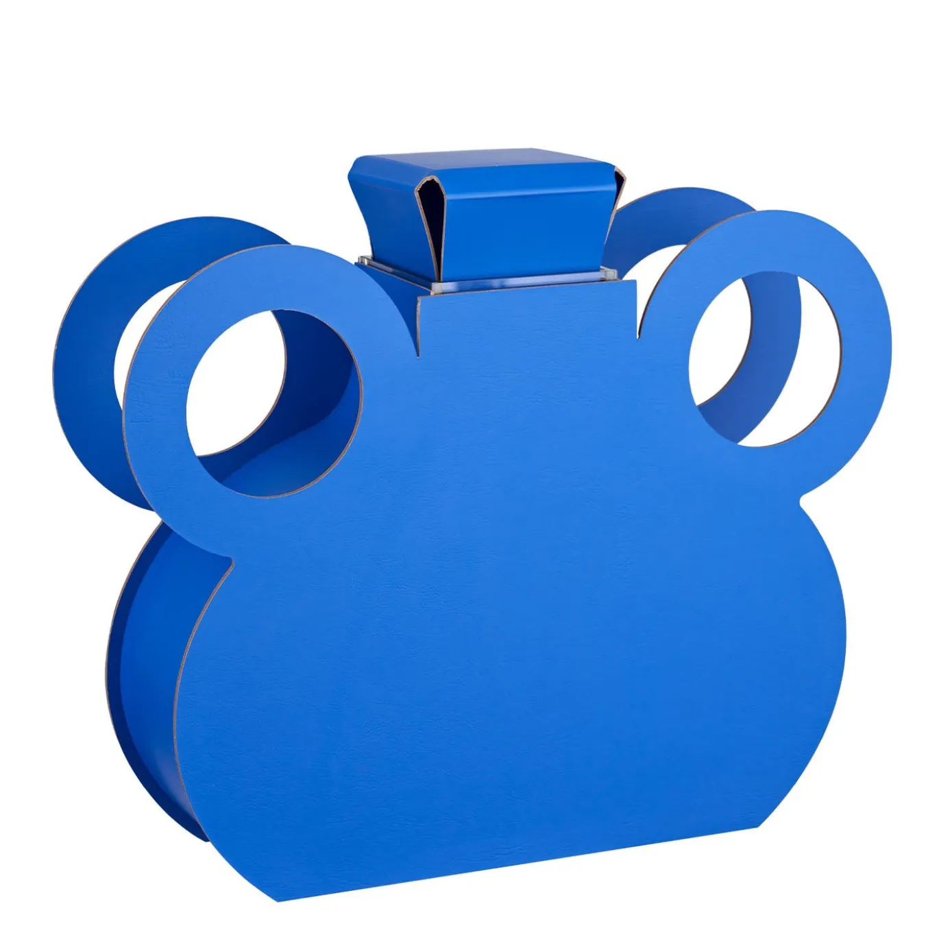 Vaso con manico rotondo in pelle OTTO Majorelle Blue, edizione limitata, con coperchio