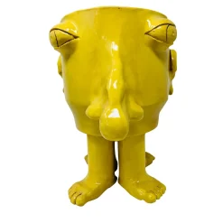 Vaso da fiori giallo medio Walking Head