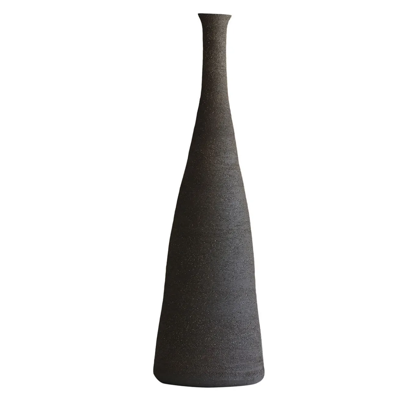 Vaso decorativo affusolato nero carbone