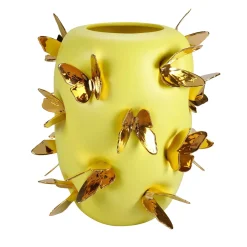 Vaso Decorativo Alidoro Giallo in Ceramica