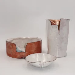 Vaso Decorativo Allegretto in Rame Bianco