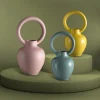 Vaso Decorativo Alma in Argilla Gialla Lucida di Andrea di Pietro