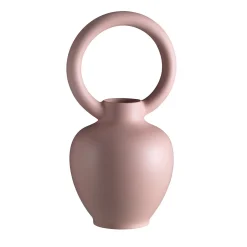 Vaso decorativo Alma in argilla rosa opaco di Andrea di Pietro