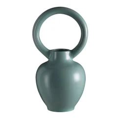 Vaso decorativo Alma in argilla lucida verde di Andrea di Pietro